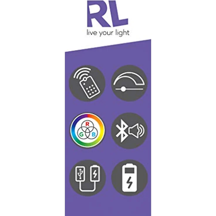 Reality Leuchten LED Außen-Tischleuchte JAMAICA, Bluetooth-Lautsprecher, Farbwechsel, LED fest integriert, Farbwechsler, Outdoor-Sektkühler – Bild 7
