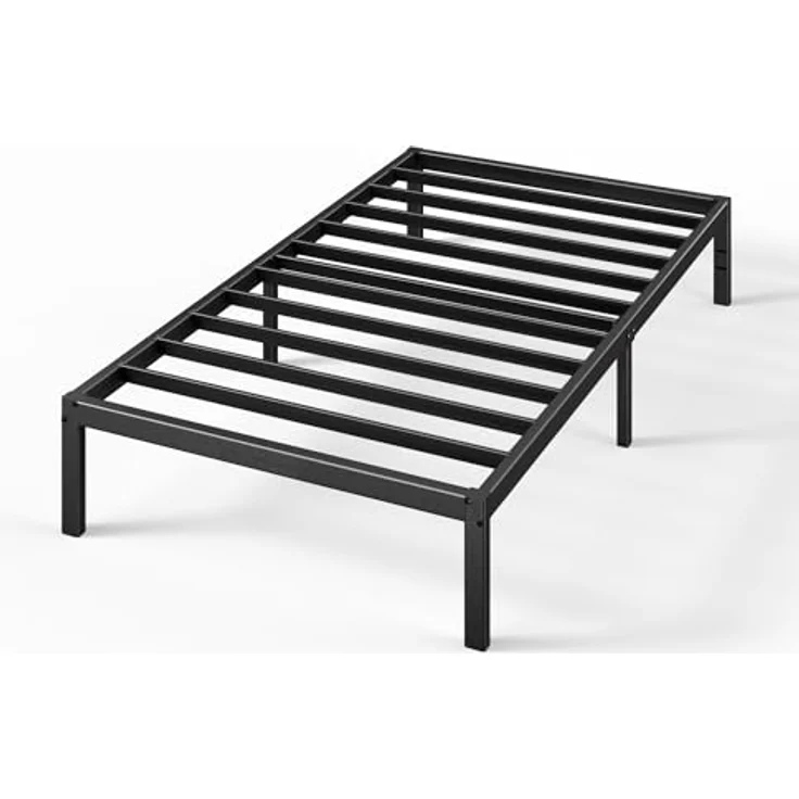 Zinus Elias Bett 100x200 cm - Höhe 36 cm mit Stauraum unter dem Bett - Metall-Plattformbettrahmen - Schwarz – Bild 11