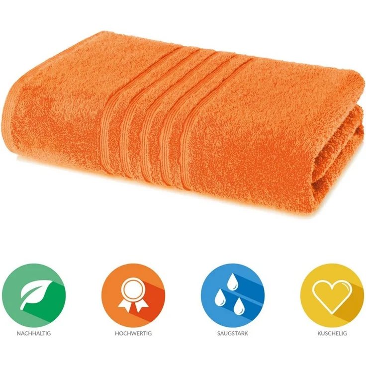 Lavea Handtücher Bali Handtuch 50x100 cm, Sporthandtuch, Fitness-Handtuch, Weiches Bio-Baumwollfrottee (1-St), pflegeleicht, GOTS-zertifiziert, extra saugstark mit 500g/m² – Bild 2
