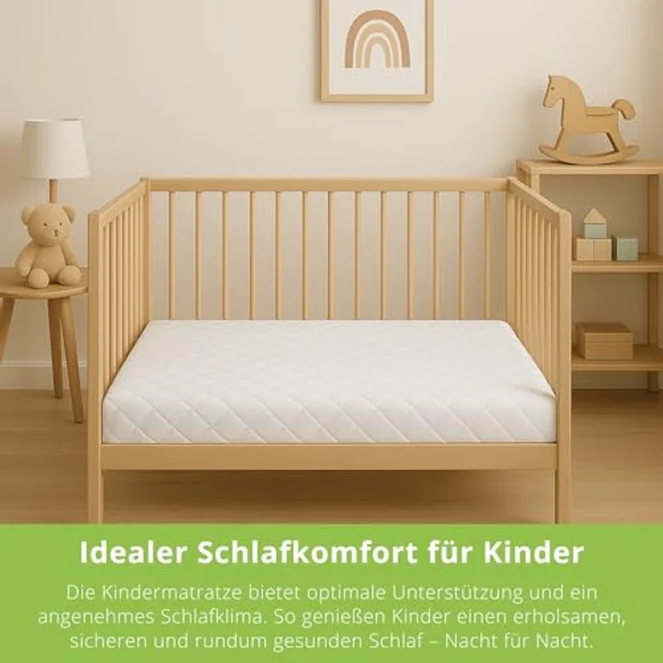 Bodyprotect Kindermatratze 80x160 cm, Komfortschaum Kinder & Baby Matratze, Babymatratze, Komfortschaummatratze 80x160 cm, Höhe ca. 9cm, Made in EU, Oeko-Tex, waschbar bis 95 Grad – Bild 5