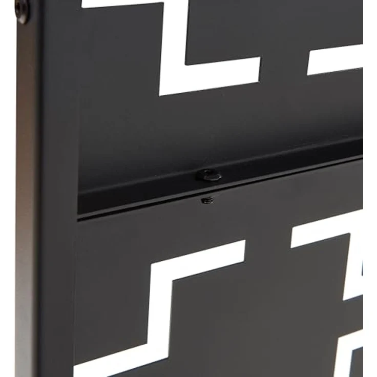 Indoor Trennwand Aaskis Stahl 200x100x50 cm Schwarz [casa. pro] – Bild 6