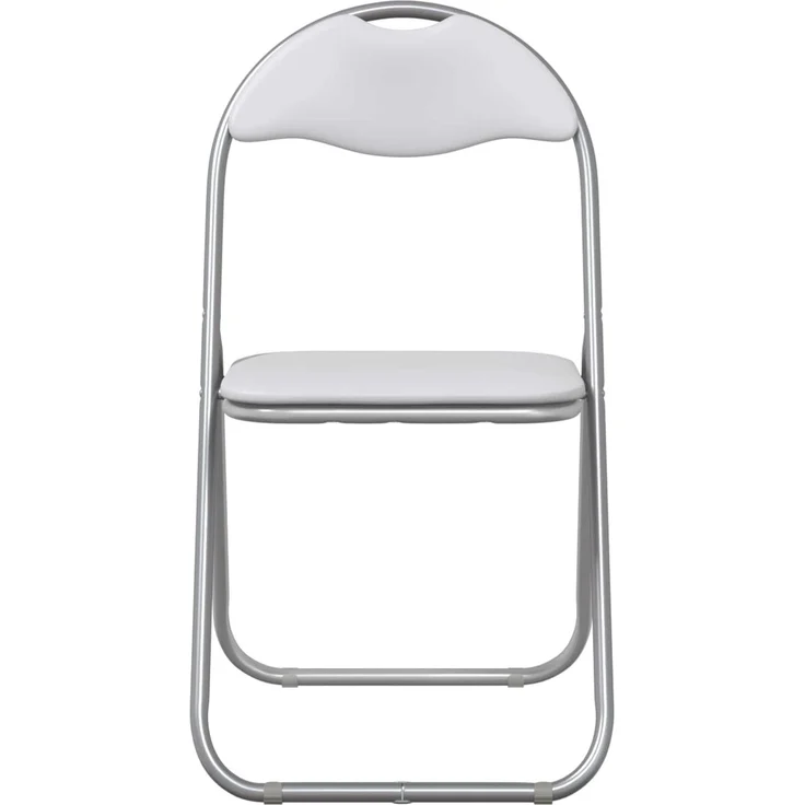 vidaXL Klappstuhl 8 pcs Weiß und Grau 48 x 43,5 x 81 cm Kunstleder 42029050 – Bild 5