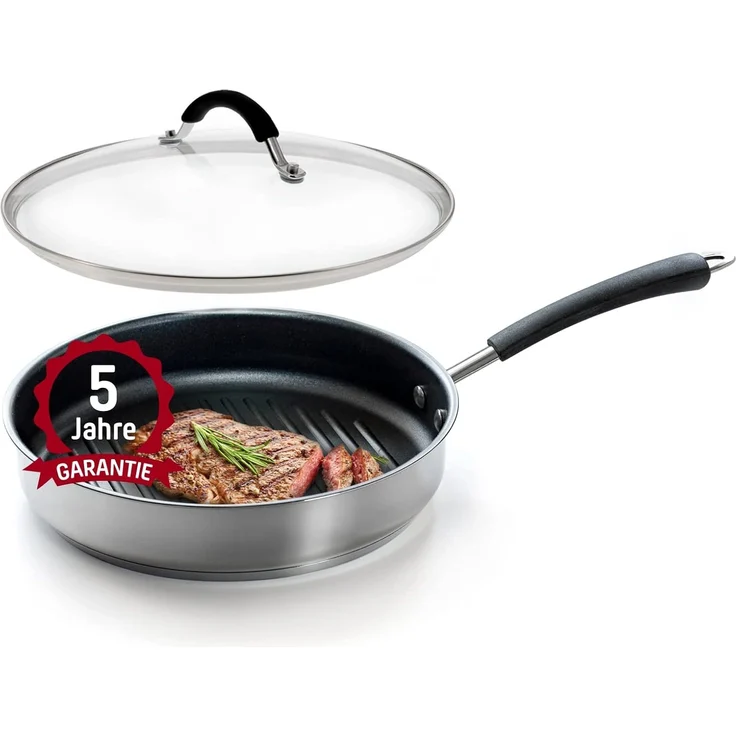 Coolinato Grillpfanne 2tlg Set 26cm Pfanne + Glasdeckel, (2-tlg) – Bild 8