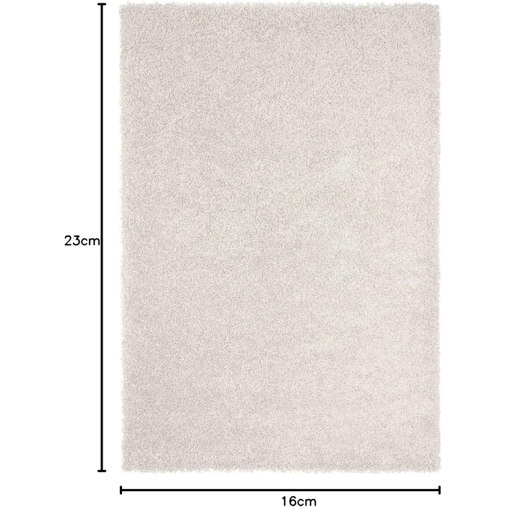 VIMODA Teppich Prime Shaggy Hochflor Einfarbig Weiss Creme Weich für Wohnzimmer, Schlafzimmer, küche, Maße:Ø 120 cm Rund – Bild 2