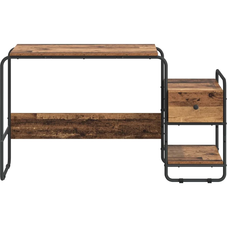vidaXL Schreibtisch mit Stauraum Altholz 131,5 x 50 x 75,5 cm 8008048 – Bild 4