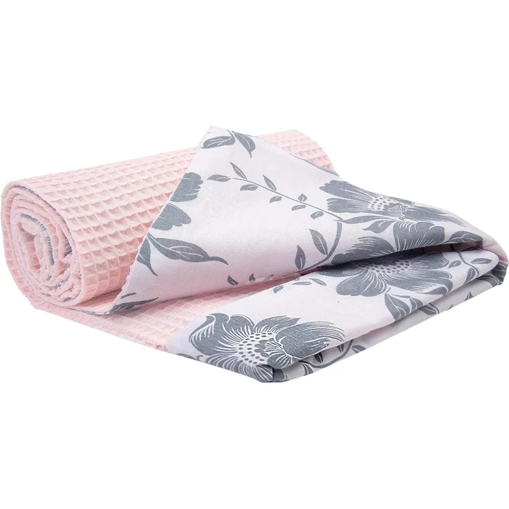 Medi Partners Babydecke Baby Decke Neugeborenen - Kuscheldecke Geschenk Babydecken 75x100 cm für Kleinkinder Mädchen Krabbeldecke Kinderbett Kinderwagen 100% Baumwolle (Berry mit rosa Waffel)