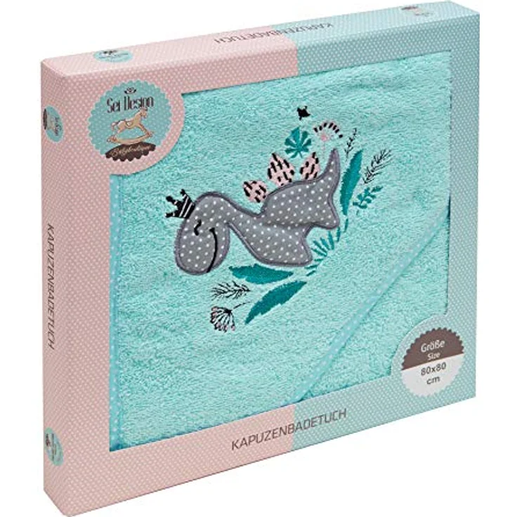 SEI Design Kapuzenhandtuch aus 100% BIO Baumwolle Frottee, Frottee (1-St), inkl. Geschenkverpackung – Bild 4