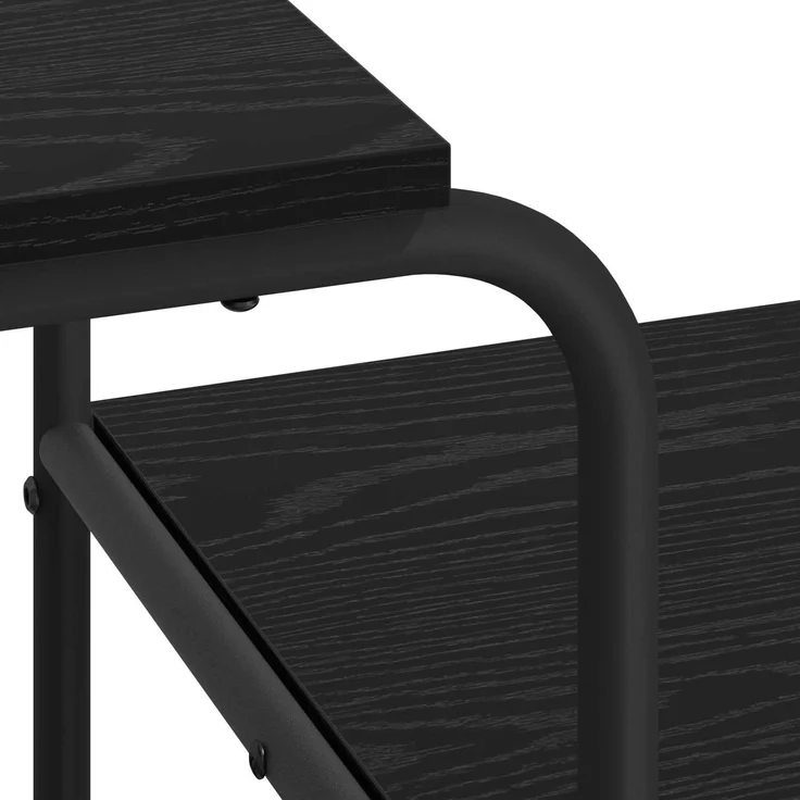 vidaXL Schreibtisch mit Stauraum Schwarz Eichen-Optik 8008050 – Bild 6