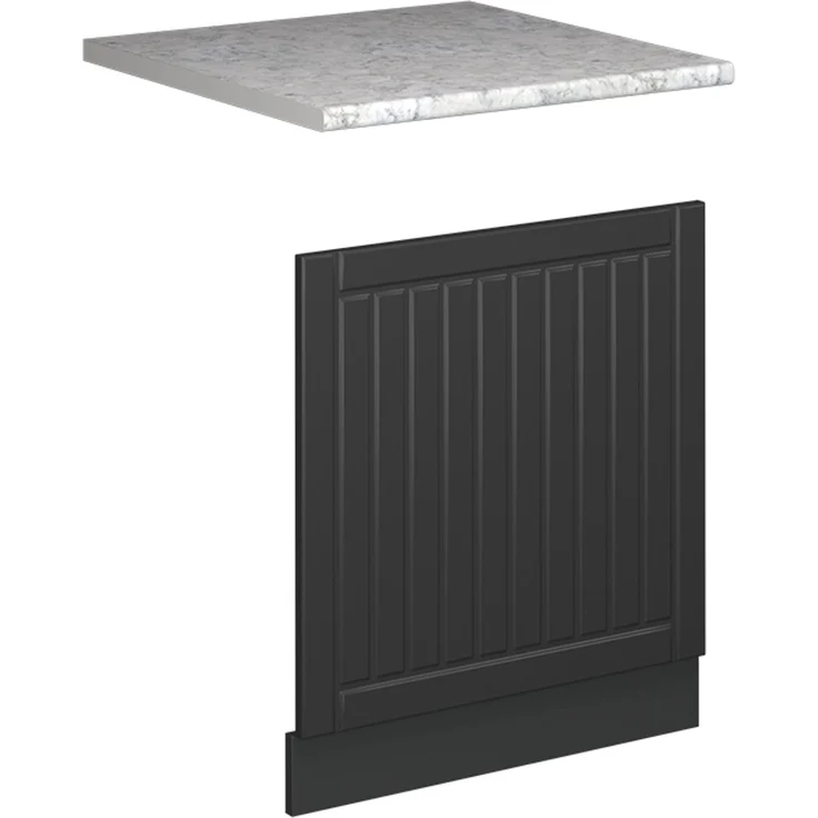 Frontblende Fame-Line Dunkelgrau 60 cm , AP Marmor Vicco – Bild 1