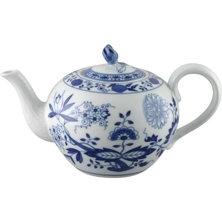 Hutschenreuther Blau Zwiebelmuster Teekanne, Servierkanne, Porzellan, 1. 35 L, 14240