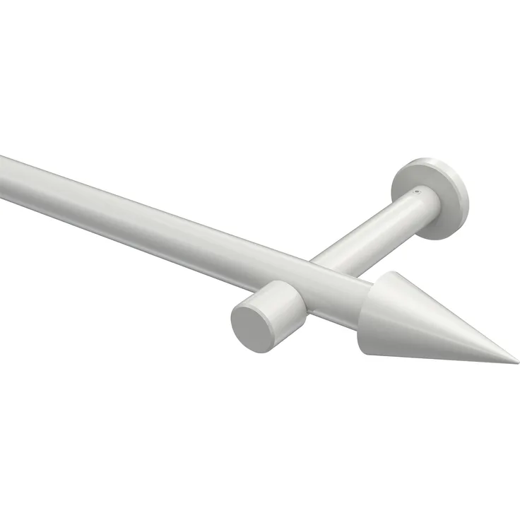 Gardinenstangen-Set Prestige Savio 180 cm, 1-läufig (ohne Ringe), 20 mm Ø Weiß