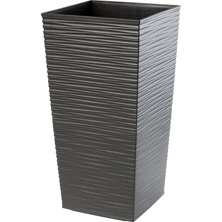 KADAX Blumentopf Blumentopf mit Einsatzabdeckung Blumenständer Hoch Garten Graphit 29x57cm – Bild 1