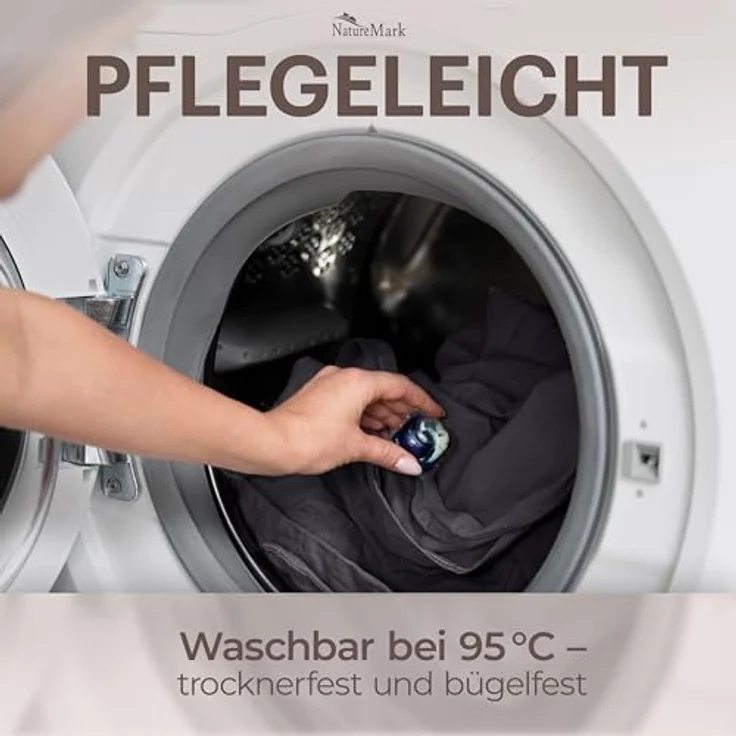 GREEN MARK Textilien Klassische Bettlaken | Betttuch | Laken | Leintuch | Haustuch 100% Baumwolle ohne Gummizug vielen Größen und Farben Größe: 180x275 cm, anthrazit grau – Bild 8