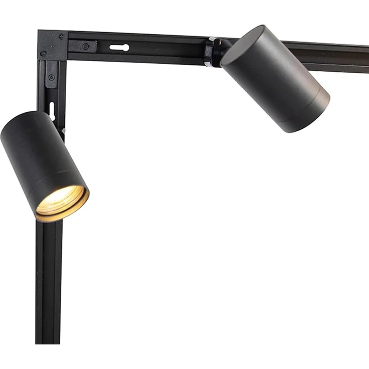 Qazqa Schienensystem-Sets Jeana, ohne Leuchtmittel, GU10, Schwarz, Modern, Stahl, Deckenstrahler 14-flammig – Bild 8