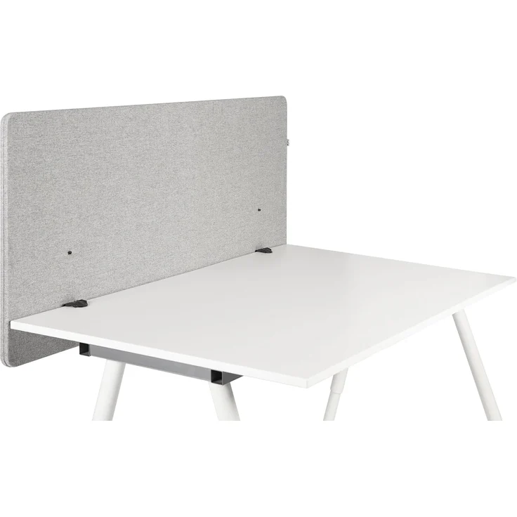 hjh OFFICE Akustik Trennwand Schreibtisch FLEXMIUT D 62x120 cm Stoff Hellgrau Sichtschutz Tischtrennwand 891008 – Bild 6