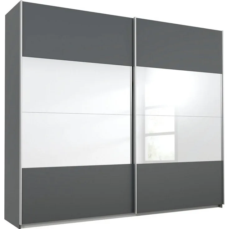 rauch Schwebetürenschrank Quadra mit Spiegelelementen