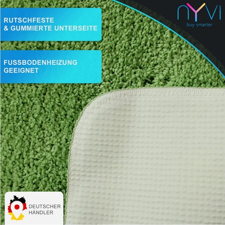 NYVI Badematte Badematten Set 3 teilig NYVISpa Lasalle Badezimmerteppich Set, Höhe 20 mm, Polyester, Badematte 50x80 + WC Vorleger mit Ausschnitt 45x50 + WC Deckelbezug – Bild 2