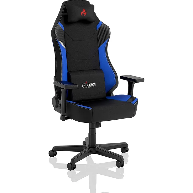 Nitro Concepts X1000 PC-Gamingstuhl 135 kg Gepolsterter Sitz Gepolsterte Rückenlehne PC Schwarz/Blau