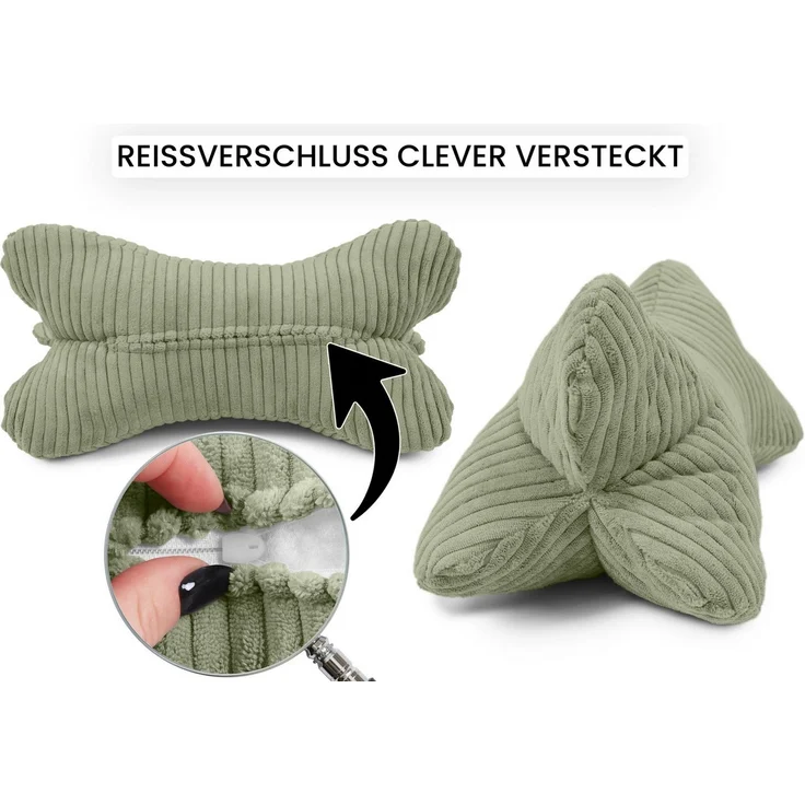 Amilian Nackenkissen - Leseknochen ca. 44x22 cm - Knochenkissen - Lesenknochenkissen, waschbar, Buch- und Tabletstütze - Lesekissen zum Relaxen, Knochenkissen zum Lesen - Knochenform Kissen - Nackenkissen – Bild 2