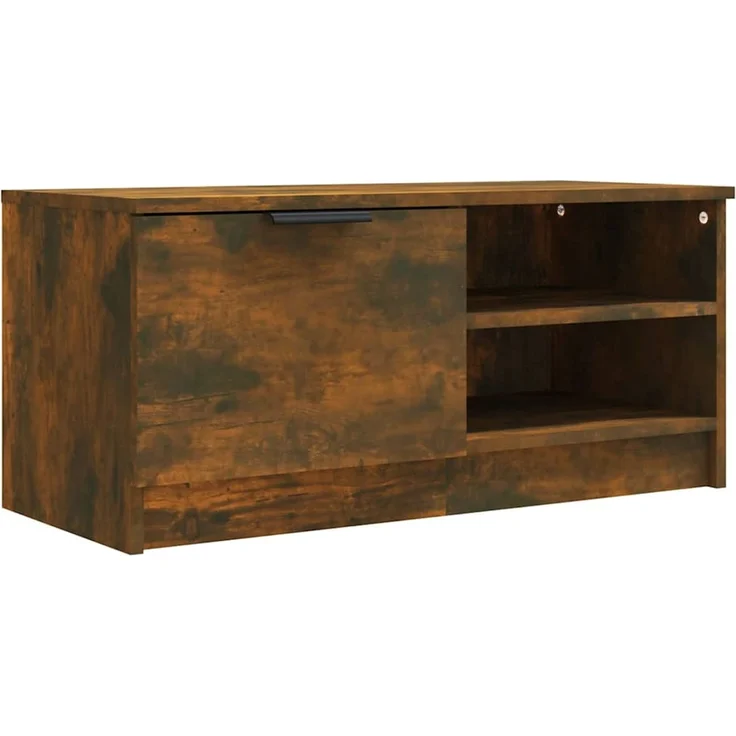 2 pcs TV-Schrank, Lowboard Räuchereiche 80x35x36,5 cm Holzwerkstoff – Bild 6