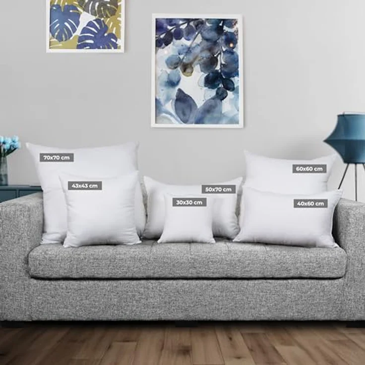 Utopia Bedding 2er Set Kissenfüllung 60x60 cm, Innenkissen Füllkissen Kopfkissen Sofakissen (Weiß) – Bild 4