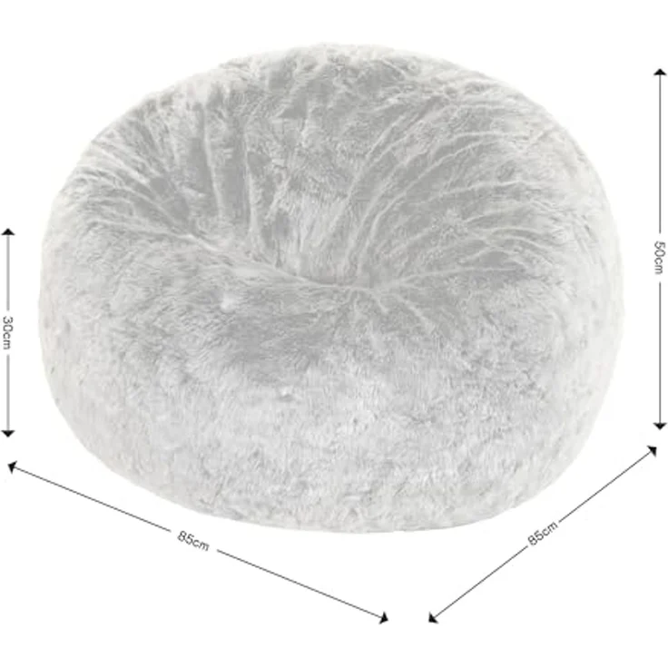 icon Sitzsack Klassischer Sitzsack Flauschig aus Kunstfell Mongolisch, 85x50cm, Made in Germany, für Erwachsene & Kinder – Bild 3