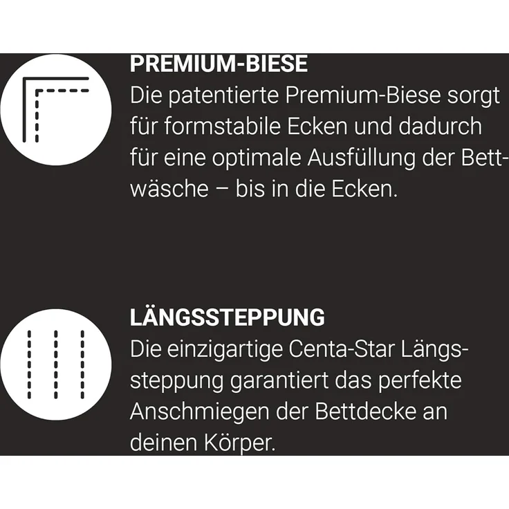 Ganzjahresbett CENTA-STAR JUNIOR BL 100x135 cm weiß Bettdecke Vierjahreszeitenbett – Bild 5