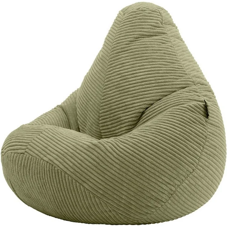 icon Sitzsack Kinder Sessel aus Cord Flauschig „Dalton", 69x59x65cm, Made in Germany, für Kinderzimmer, mit Füllung – Bild 1