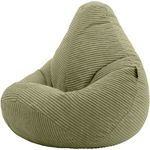 icon Sitzsack Kinder Sessel aus Cord Flauschig „Dalton", 69x59x65cm, Made in Germany, für Kinderzimmer, mit Füllung