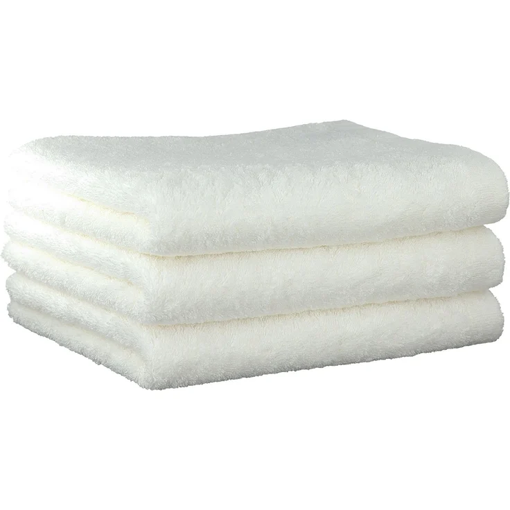 CAWÖ Gästetuch, 3er Pack - Lifestyle, Walkfrottier, Baumwolle, einfarbig Weiß 30x50cm – Bild 1