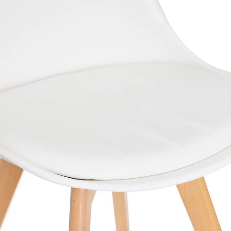 Set mit 4 Stühlen aus PP und Holz in Weiß und Natur – Bild 4