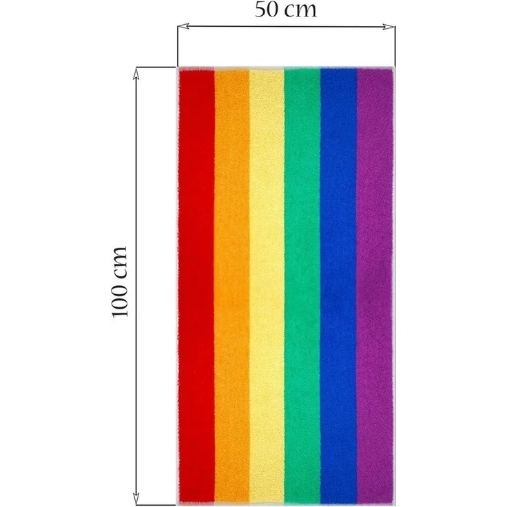 Lashuma Handtücher Regenbogen, Frottee (2-St), buntes Handtuchset Frottee mit Streifen 50x100 cm – Bild 3