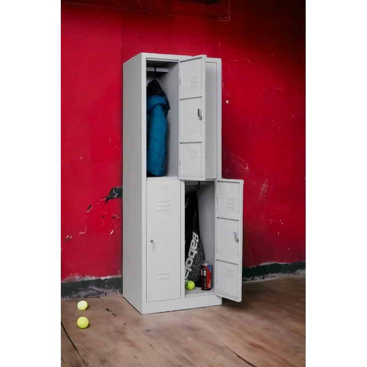 Garderobenschrank 4- türig grau – Bild 2