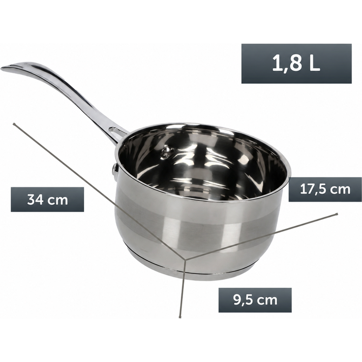 KADAX Saucentopf aus Stahl mit Griff, 16 cm, 1,8 l – Bild 2