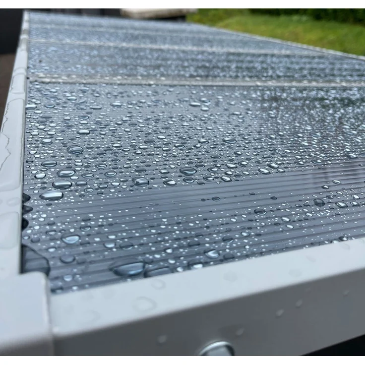 Quick Star Kaminholzregal Außen Aluminium Pro, Mehrere Größen, Mit / Ohne Wetterschutz, BxTxH:130x70x185 cm – Bild 3