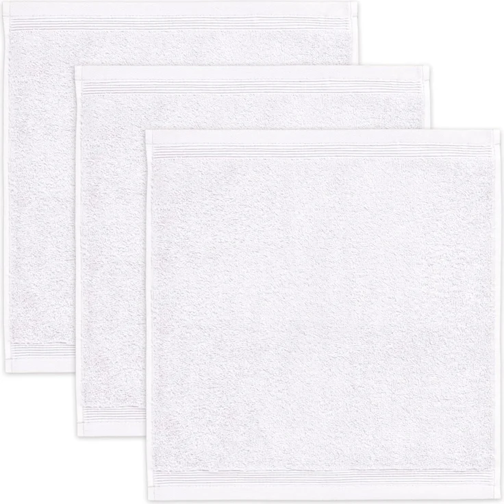 möve Superwuschel Seiftuch 30x30 cm aus 100% Baumwolle, snow 3er Set – Bild 1