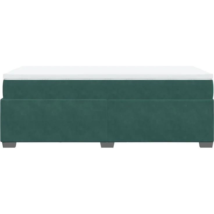vidaXL Boxspringbett mit Matratze Dunkelgrün 80x200 cm Samt 3285248 – Bild 8