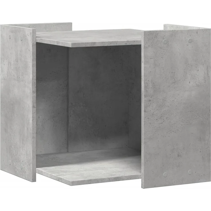 vidaXL Katzenklo Betongrau 53x53x51 cm Holzwerkstoff 857754 – Bild 2