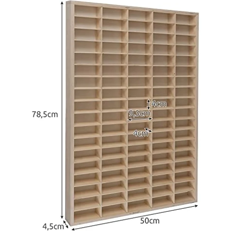 KRUZZEL Standregal Sammlerkasten Sammlervitrine Fächer Holz,90 Fächer, 90 Fächer, Platzsparend, Leicht zu reinigen, einfache Montage – Bild 2