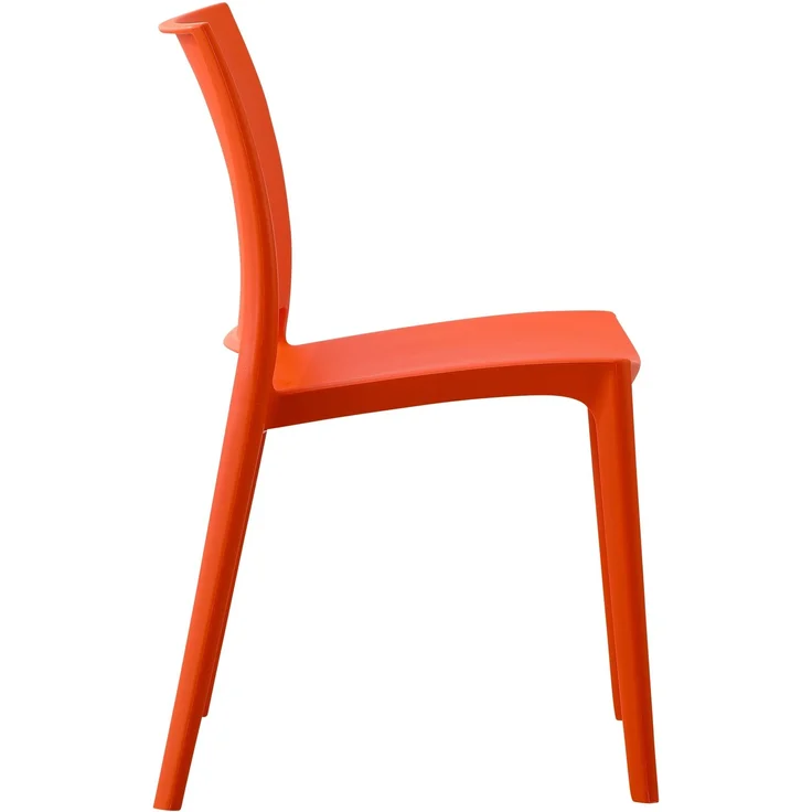 CLP 2er Set Gartenstühl Meton mit Lehne stapelbar wetterfest UV-beständig bis 150 kg,orange – Bild 5