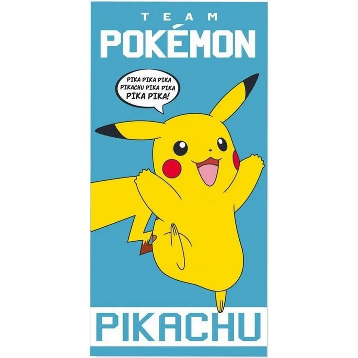 Pokémon Kinderhandtuch Baumwoll-Strandtuch Farbenfrohes Poolhandtuch, 70cm x 140cm