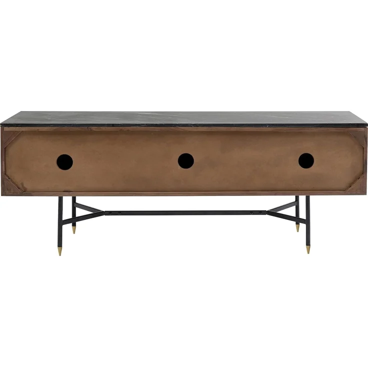Kare Desgin Lowboard Apiano, braun/schwarz, Sideboard, TV-Konsole, 3 Türen, 3 Fächer, handgearbeitet, 55 x 150 x 40 cm (H/B/T) – Bild 9