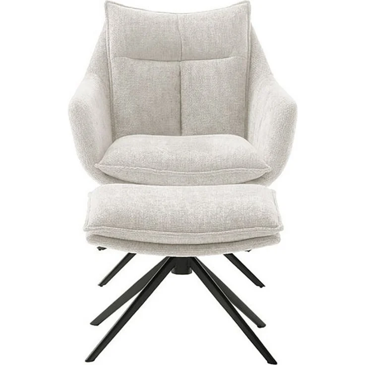 Loungesessel Parker - Creme / Schwarz – Bild 4