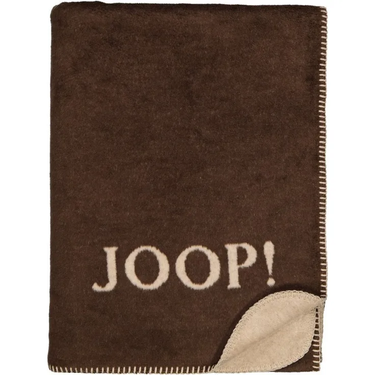 Joop! Wohndecke Kuscheldecke 150x200 cm Uni-Doubleface mokka-taupe 824578