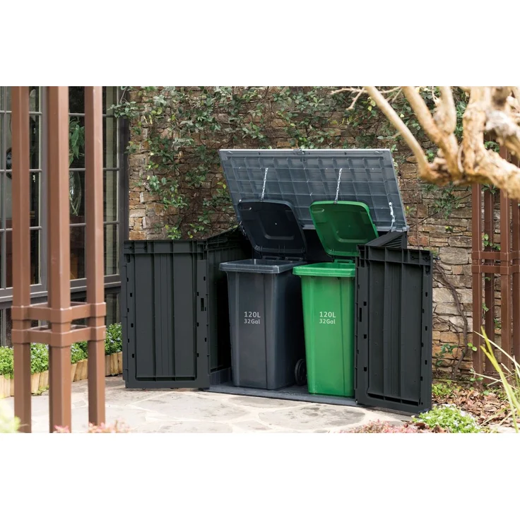 Keter Aufbewahrungsbox Store It Out PRIME 71,5x132x113,5 cm Gartenbox Mülltonnen – Bild 5