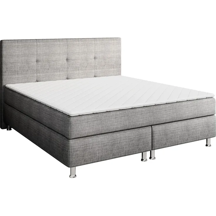 Boxspringbett NYC 180x200 cm Webstoff Anthrazit