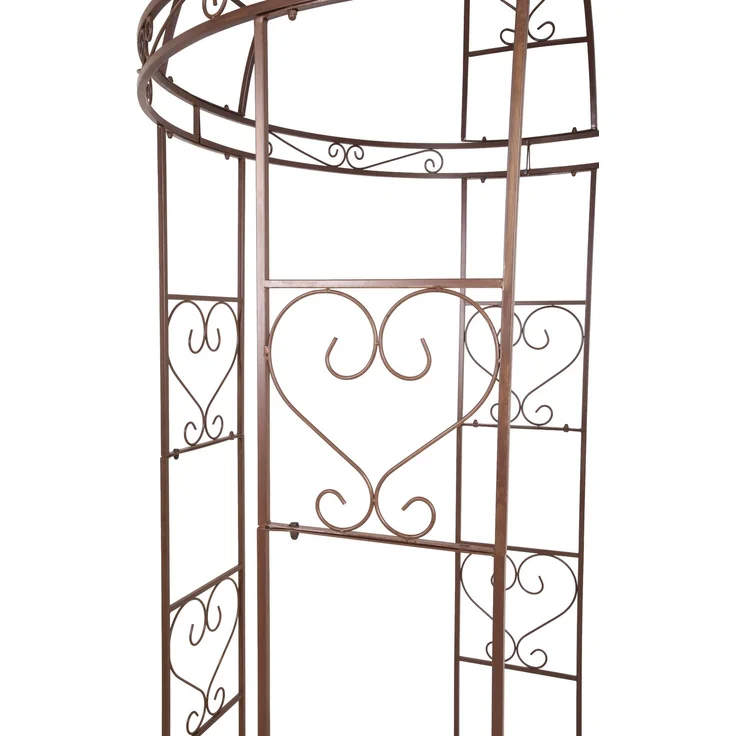 Deko-Pavillon EMMA - Stahl Rostfarben 300x150x150cm | Gartendeko Terrasse Outdoor Indoor – Bild 3
