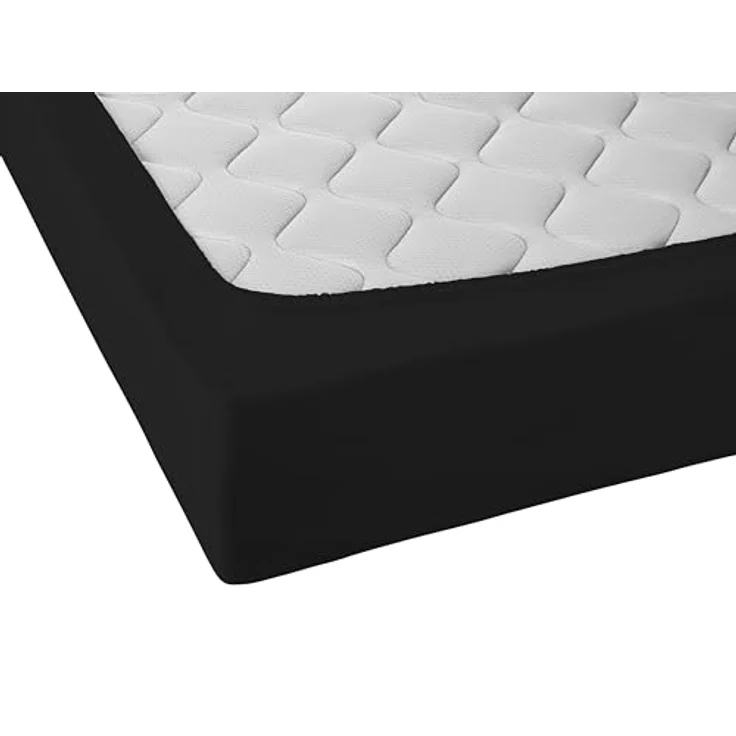 Castell Jersey-Stretch-Spannbetttuch 0077113, schwarz, 1x 180x200 cm - 200x200 cm – Bild 4