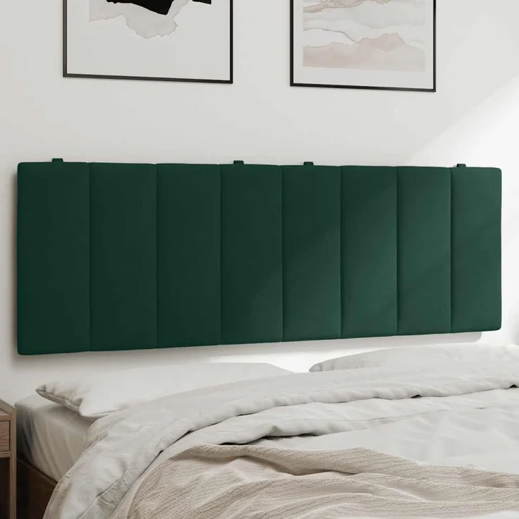 vidaXL Kopfteil-Kissen "Hanko" Dunkelgrün 140 cm Samt Grün – Bild 4