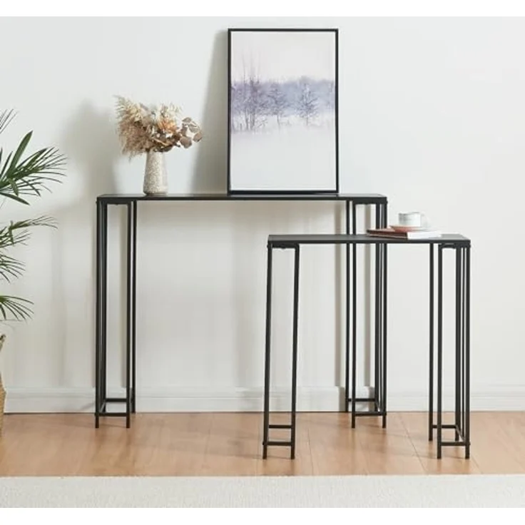 Konsolentisch Ørsta 2er Set Schwarz [en. casa] – Bild 3